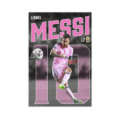 doublkl Lionel Poster Messi Poster 7 Canvas Poster Wall Art Decor Print Picture Paintings for Living Room Bedroom Decoration Unframe: Unframe:12x18inch(30x45cm)