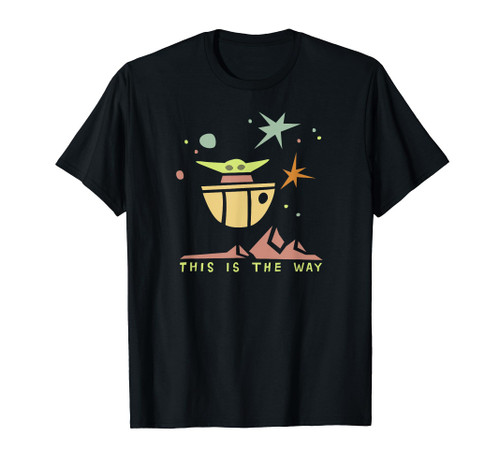 Amazon Essentials Star Wars The Mandalorian Grogu in Space T-Shirt