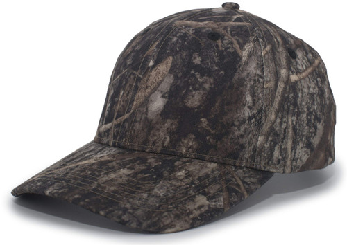 Pacific Headwear Standard Structured Camo Hook-and-Loop Adjustable Cap, Conceal Brown