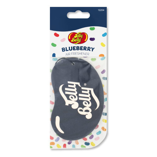 Jelly Belly Car Air Freshener - Blueberry 2D Hanging Air Freshener. Car Scent Lasts Up To 30 Days, Air Freshener Car, Home or Office. Genuine Car Air Fresheners for Women, Men and Kids