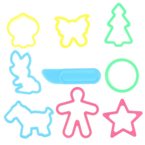 ibasenice 45pcs Color Clay Mold Plasticine Toy Molds Dough Cutters Tools Molds DIY Plastic Molds Accessories Tools Cartoon Molds Clay Dough Modelling Clay Kids Baking Tools Animal Play Child