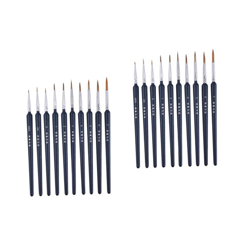 VILLCASE 20 Pcs Micro Brush Oil Painting Pen Detail Paint Brush Nail Art fine Detail Painting pens Paintbrush Tiny Paint Brushes Multipurpose fine Paint Brush Oil Paint Brush Wooden Painted
