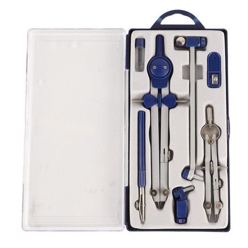 Math Geometry Kit,Student Drawings Compass with Shatterproof Storage Box Architectural Drafting Compass for Math Geometry Class Engineering Designs