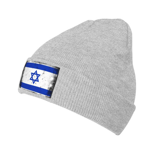 Kkaingg Beanie, Israel Flag Israeli Flags Beanie Hat Women Winter Hat Men Knit Slouchy Skull Cap Knitted Hat Hedging Hat Gray