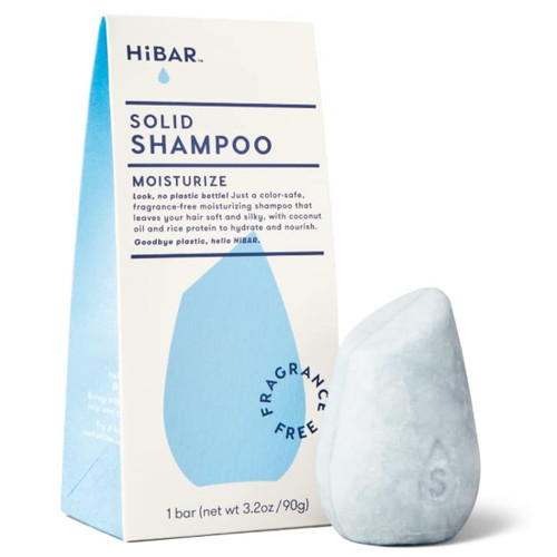 HIBAR Shampoo Bar, Sulfate Free Shampoo Bar, Eco Friendly Shampoo Bar, All Natural Hair Care, Plastic Free, Travel Size, Color Safe, Eco Friendly, Zero Waste (Fragrance Free)
