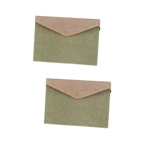 Tofficu 2pcs Document Bag Document Briefcase Document Organizer File Folders Office File Folder Document Holder Material Paper A5