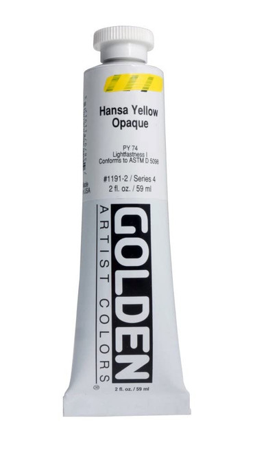 Golden Heavy Body Acrylic Paint, 2 Ounce, Hansa Yellow Opaque