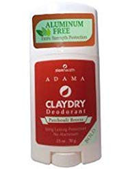 ClayDry Silk Deodorant Patchouli Breeze Zion Health 2.5 oz Stick