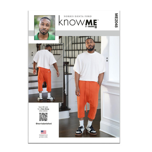 Know Me Men's Knit Top and Joggers Sewing Pattern Kit, Design Code ME2048, Sizes 44-46-48-50-52, Multicolor