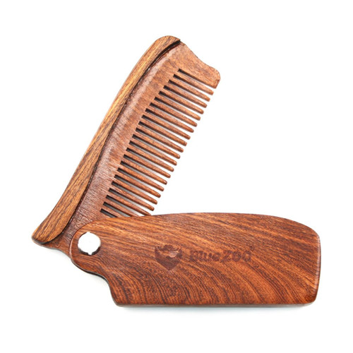 FRCOLOR Beard Comb Men Outdoor Comb Mustache Care Mustache Comb Foldable Wood Comb Hair Comb for Woman Mustache Brush Mustache Grooming Hair Teasing Comb Pocket Miss Folding Comb Wooden