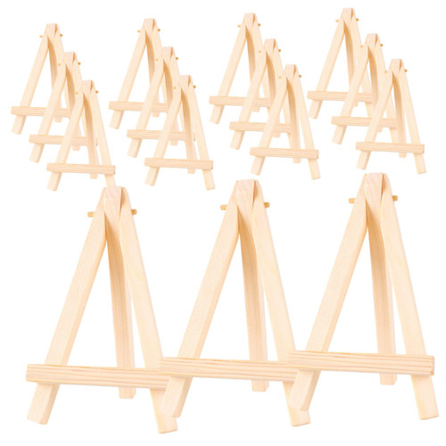 Lurrose 15pcs Small Easel Tabletop Phone Holder Mini Display Easel Easels for Display Small Oil Painting Easel Drawing Pad for Kids Easel Cards Stand Card Holder Child Wooden Business
