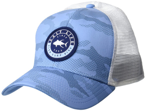 Salt Life Scaled Rogue Mesh Hat, Airy Blue, OSFM