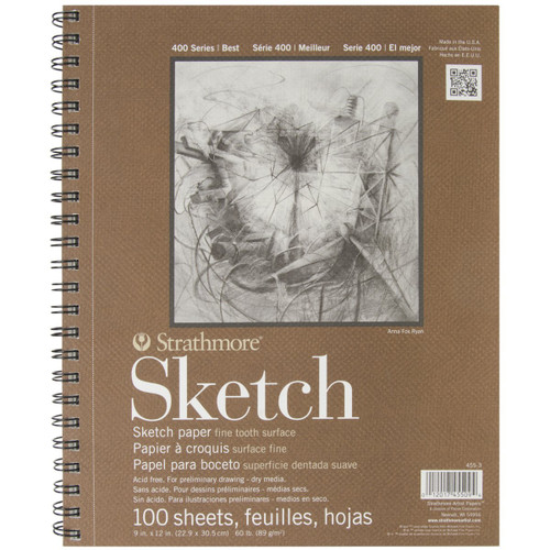 Strathmore Series 400 Sketch Pads 9 in. x 12 in. 100 sheets