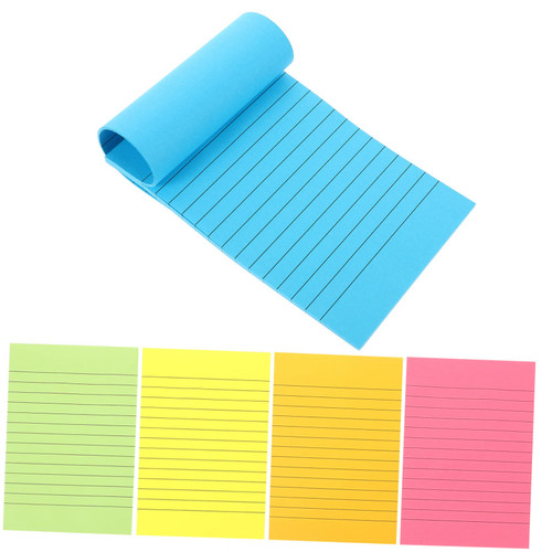 NUOBESTY 5 Sticky Notes Small memo pad Sticking Power memo Pads Lined Sticky notepads Writing Pads Office memo Stickers Mini notepads School Note Stickers Paper The List Simple