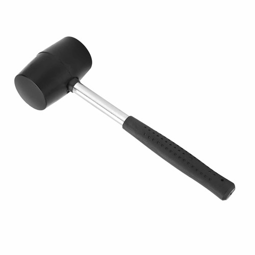 Hammer, Rubber Mallet Hammer 260mm Steel Handle Rubber Double-Sided Hand Mallet Industrial Hammering Tool