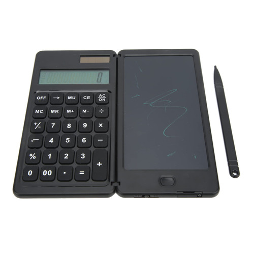 Mini Calculators, Calculator Notepad 10 Digit Display Dual Power Drive 128g Multifunction Solar Folding Calculator, Business Calculator Standard Function for Office Home School