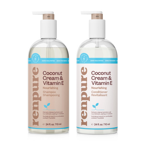 Renpure Coconut Cream & Vitamin E Nourishing Shampoo and Conditioner Set, 24oz Renpure Coconut Cream & Vitamin E Nourishing Shampoo and Conditioner Set, 24oz