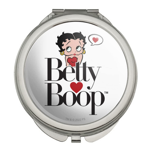 Betty Boop Heart Logo Compact Travel Purse Handbag Makeup Mirror