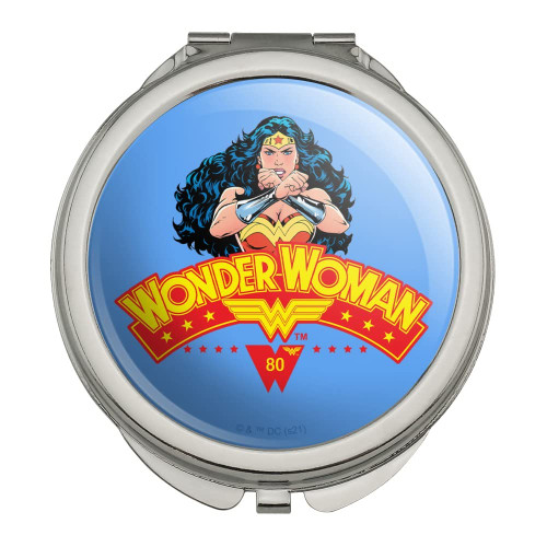 Wonder Woman 80th Pose Compact Travel Purse Handbag Makeup Mirror