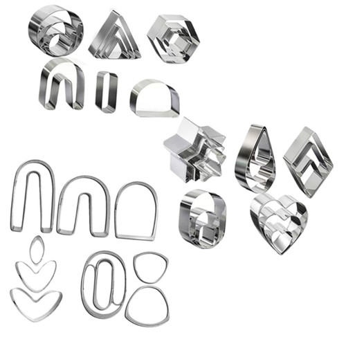 VILLCASE 1 Set Handmade Earring Mold Polymer Clay Tools Earrings Cutting Earring Making Supplies Polymer Clay Earring Polymer Clay molds Clay Cutters Jewelry Stainless Steel Pottery Tools