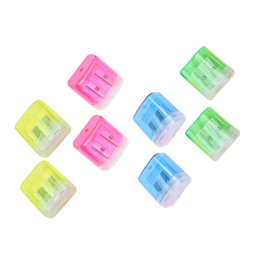 STOBOK 8pcs Double Hole Pencil Sharpener Manual Pencil Sharpener Sharpener Office Accessories Hand Held Pencil Sharpeners for School Delicate Office Supplies Metal Pupils