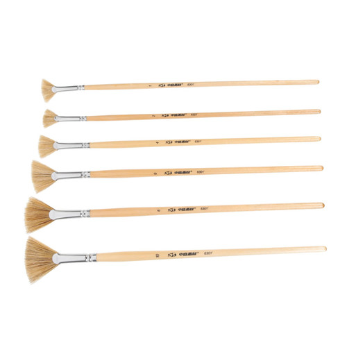 Parliky 6pcs Oil Paintbrush Watercolor Brush Artist Painting Brushes Drawing Brushes Kit Watercolor Painting Brushes Art Brush Gouache Brushes Acrylic Brush Student Solid Wood Bulk