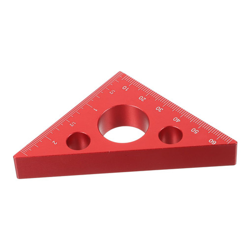 Homoyoyo Woodworking Metric Ruler Carpenters Right Angle Ruler T Tool DIY Woodworking Tool Carpenter Angle Ruler Woodwork Measuring Ruler Carpenter Triangular Ruler Triangle Scale 3D