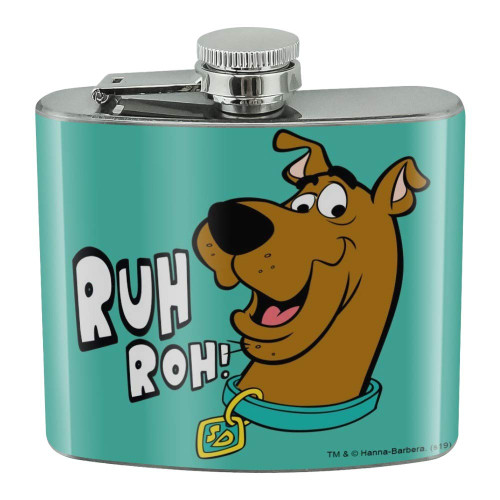 Scooby-Doo Ruh Roh Stainless Steel 5oz Hip Drink Kidney Flask