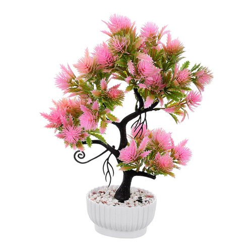 Garneck Artificial Flower Bonsai Decorative Artificial Trees Potted Pine Plants Simulation Green Plants Artificial Pine Bonsai Fake Pine Bonsai Zen Garden Plastic Welcome Bonsai Pot Office