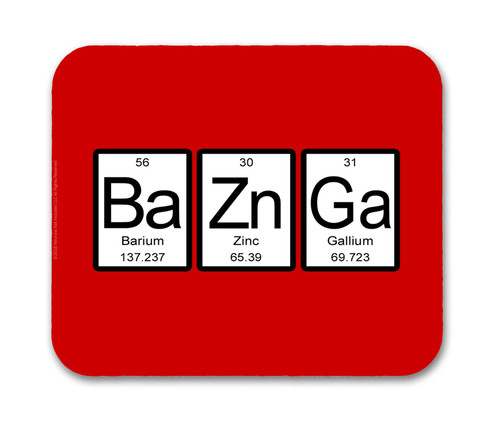 Neurons Not Included Bazinga Mouse Pad - Baznga Mousepad - Periodic Table of Elements - Science - Chemistry