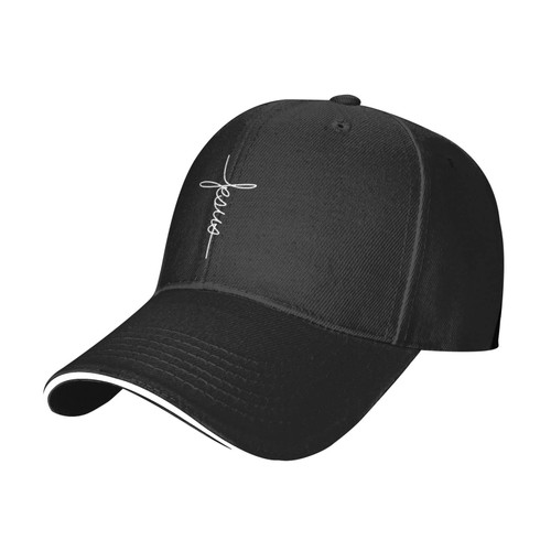 Jesus Cross Blessed Faith Christian Religious Gift Baseball Cap Men Ponytail Hat Women Sun Hat Trucker Hat Black