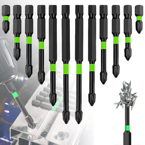 Magnetic Screwdriver Bit Set, 12Pcs Strong Magnetic Head Bits, 2023 New Security Bits for Impact Screwdriver Driver Drill