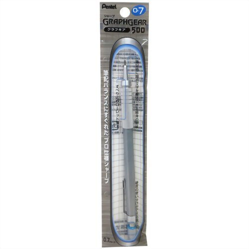 Pentel Packaged Graph Gear 500 Automatic Drafting Pencil, 0.7mm, Blue Accents (XPG517)