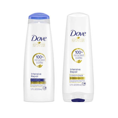 Dove Nutritive Solutions Strengthening Shampoo and Conditioner for Damaged Hair Intensive Repair Dry Hair Deep Formulas with Keratin Actives 12 oz, 2 Count Dove Nutritive Solutions Strengthening Shampoo and Conditioner for Damaged Hair Intensive Repair Dry Hair Deep Formulas with Keratin Actives 12 oz, 2 Count