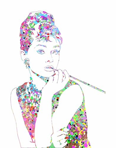 ArtDash Pop Art Print: Watercolor Splatter: AUDREY HEPBURN (8"?0" print)