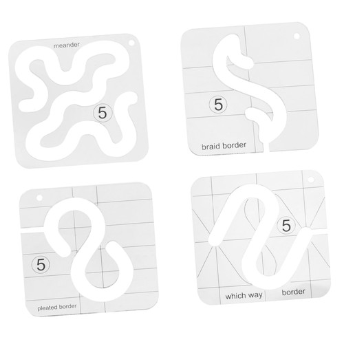 EXCEART 4 Pcs Sewing Patch Ruler Patchwork Ruler Stitch Ruler for Fabric Ruler for Clothing Sewing Ruler Sewing Painting Template Quilting Ruler Acrylic Pattern Clothing Ruler