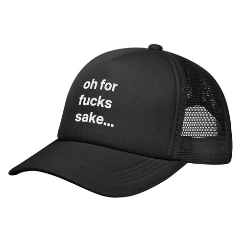 wikjxiz Oh for Fuck'S Sake Men/Women Adjustable Mesh Hat Dad Hats Summer Baseball Cap Outdoor Sports Caps Black