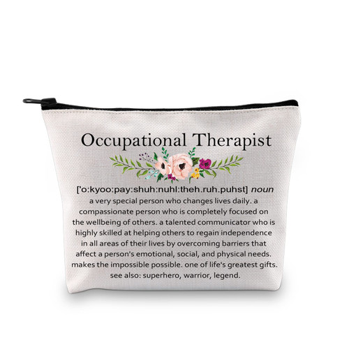G2TUP Occupational Therapist Definition Makeup Bag Occupational Therapy Therapist Gift OT Appreciation Thank You Zipper Cosmetic Bag Graduation Gift for OT (Occupational Therapist Definition White Bag 2.0) G2TUP Occupational Therapist Definition Makeup Bag Occupational Therapy Therapist Gift OT Appreciation Thank You Zipper Cosmetic Bag Graduation Gift for OT (Occupational Therapist Definition White Bag 2.0)
