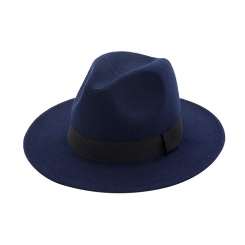 Wide Brim Fedora Hats Classic Panama Hat with Belt Buckle Floppy Hat Panama Style Fedora Hats for Adult Men Women Navy Wide Brim Fedora Hats Classic Panama Hat with Belt Buckle Floppy Hat Panama Style Fedora Hats for Adult Men Women Navy
