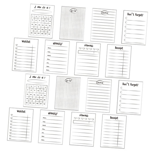 MAGICLULU 16pcs Fun Note Pads Simple Self Artistic Notepad Mini Note Pads Notepad for Work Mini Notepads Blank Notepad Mini Sticky Notes Work Notepad Memo Pad Office Calendar Non Stick Paper