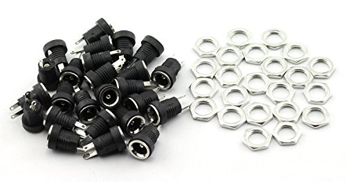 E-outstanding 25pcs DC Power Supply Jack Socket Connector with Hex Washer 2 Pins DC Plug Female Panel Mount Adapter 5.5x2.1mm E-outstanding 25pcs DC Power Supply Jack Socket Connector with Hex Washer 2 Pins DC Plug Female Panel Mount Adapter 5.5x2.1mm