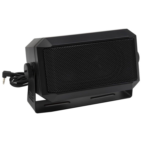 Envistia Rectangular External Communications Speaker for CB, Ham, GMRS Radio, and Police Scanners - Black, 5 Watts