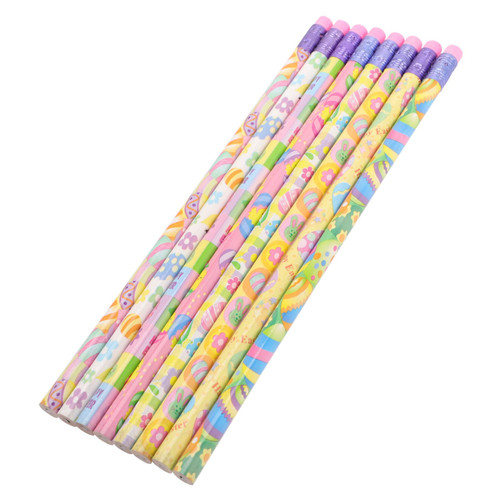 COOPHYA 50pcs Easter Pencil Cute Novelty Pencils Easter Themed Pencils Easter Day Party Favor Fat Pencils Students Pencil Easter Day Gift Easter Holiday Pencils Wooden Bulk Office