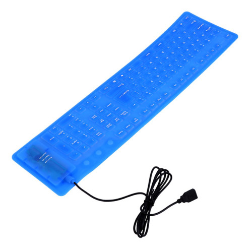 AOKWAWALIY Roll USB Foldable Silicone Keyboard USB Travel Foldable Silica Gel Wired Flexible Folding USB Keyboard External Computer Keyboards Keyboard Computer Compact Wired Keyboard