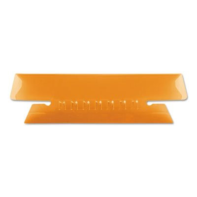 Pendaflexamp;reg; Hanging File Folder Tabs, 1/3 Tab, 3 1/2in, Orange Tab/White Insert, 25/Pack