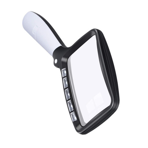 KALLORY Magnifier LED Lighted Magnifying Lens Handheld Amps Magnify Glass Practical Amplifier Loupes LED Magnifying Glass Reading Magnifying Glass Abs Elder Shine Flashlight