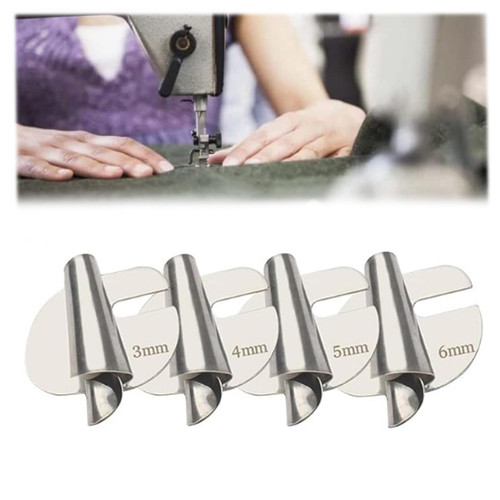 Sewing Rolled Hemmer Foot,3mm-10mm Wide Rolled Hem Sewing Machine Presser Foot Kit,Sewing Machine Presser Foot Hemmer Foot,Home Industrial Curved Scroll Hemmer Foot (4Pcs-3/4/5/6mm)