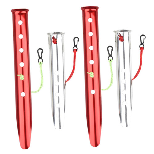 VINTORKY 4pcs Camping Tent Pegs Hard Tent Anchor Beach Tent Pegs Canopy Stakes Aluminium Tent Stakes Tent for Camping Garden Stakes Sand Tent Pegs Tarp Pegs Tent Nail Heavy Tarpaulin