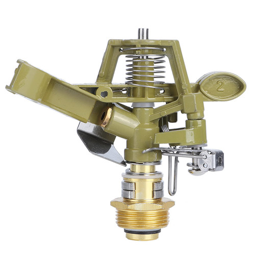 Impact Sprinkler Head, Heavy Duty Sprinkler Head with Nozzles, Adjustable 360 Degree Impulse Sprinkler Head for Yard Lawn Grass Irrigation, G3/4inch