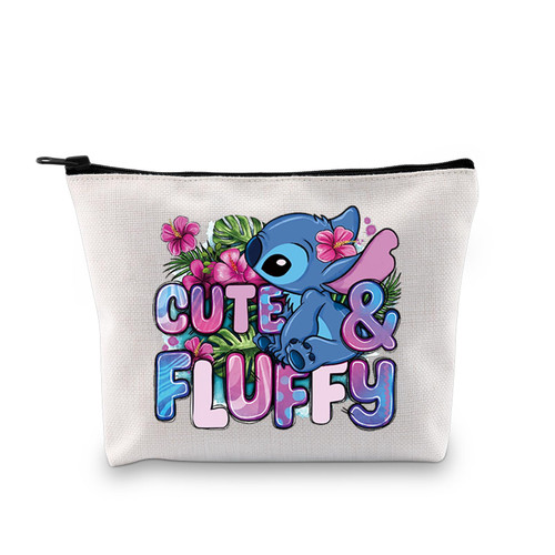 JXGZSO Cartoon Movie Lover Gift Cute Fluffy Hawaiian Makeup Bag Cartoon Movie Inspired Toiletry Bag With Zipper Cartoon Character Gift JXGZSO Cartoon Movie Lover Gift Cute Fluffy Hawaiian Makeup Bag Cartoon Movie Inspired Toiletry Bag With Zipper Cartoon Character Gift